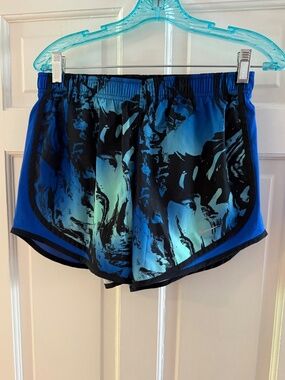 Nike Dri Fit Wms Blue Black Atletic Shorts size Med